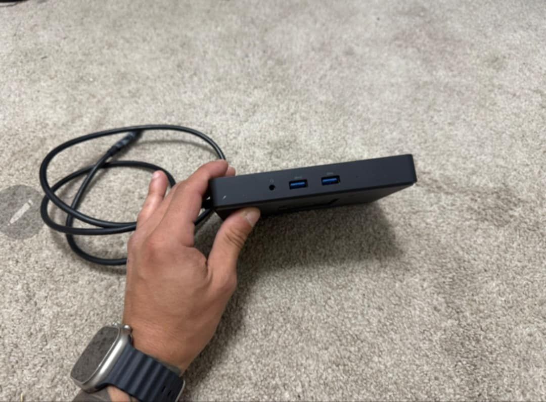 Dell Dock station WD15 Power cord is included.   Nothing wrong