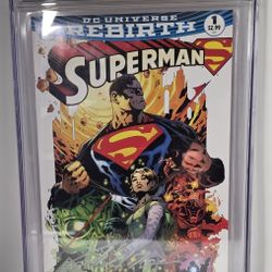 CGC 9.8 Superman #1 Rebirth – Signature Series Signed Peter Tomasi