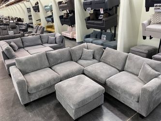 4 piece corduroy sectional 