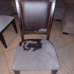 Dining table chairs.