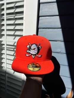 New era 7 1/8 Anaheim ducks orange