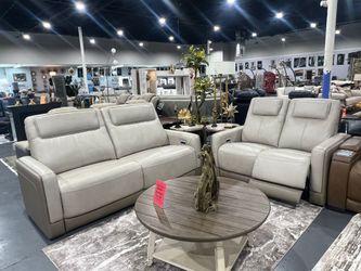 Recliner sofa and loveseat
