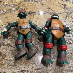 Two - TMNT Teenage Mutant Ninja Turtles Transforming Raphael 11.5 Inch Figure 2015