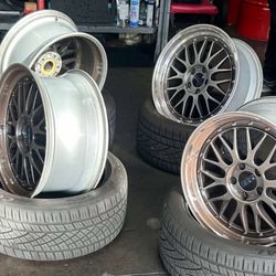 BBS LM 18x8.5 +35 Diamond Black – Clean Set