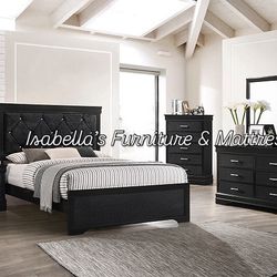 4 PCs Bedroom Set Dresser Mirror Queen Bed & Nightstand. ( FINANCING OPTIONS ) 