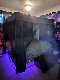 King Size Bed Frame and Canopy