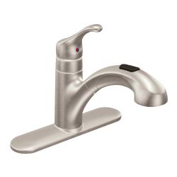 Moen Renzo Spot Resist Stainless Single Handle Pull-out Kitchen Faucet with Sprayer Function