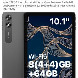 UMIDIGI G2 Tab Tablet Android 13 Tablet 8(4+4) GB RAM+64GB up to 1TB 10.1 inch Tablet with Quad-Core Processor 8MP+8MP Dual Camera WiFi 6 Bluetooth 5.