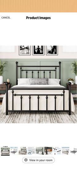 14'' Queen Size Metal Platform Bed Frame