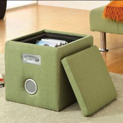 Storage bench with bluetooth speaker