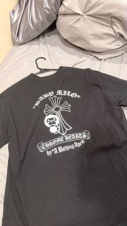 chrome heart x bape shirt