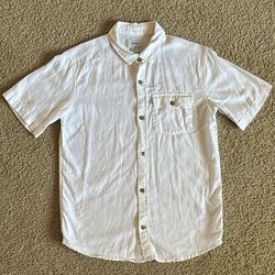 Old Navy - White Short Sleeve Dress Shirt (Men’s L 10-12)