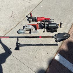 Super Hawg, BandSaw, Bench Buffer, Pick Axe, Shovel