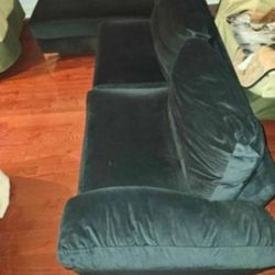 Two Space Saving SOFAS  Black  Like New