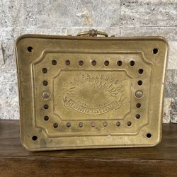 Antique French Brass Coal Bed Warmer
