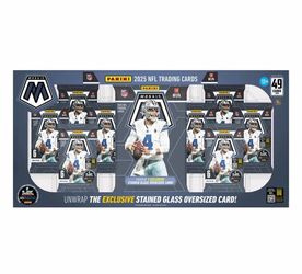 2025 Panini Mosaic NFL Bundle Box Jumbo Prizm Stained Glass Guaranteed 9 Packs