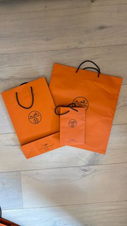 Set Of 3 Hermes Paper Bags