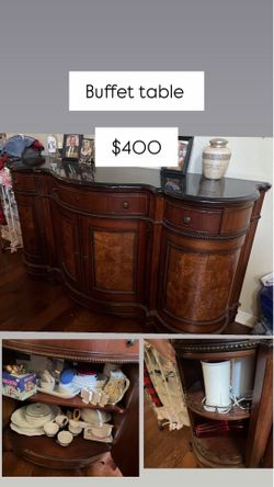 Buffet table w granite top