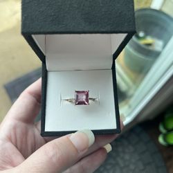 Pink Topaz 10 K Rose Gold 5.67 Ctw  Ring