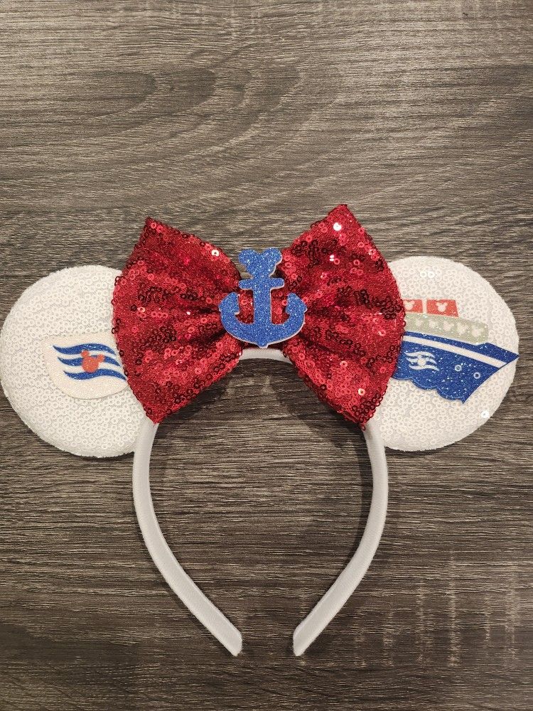 Minnie ears, Cruise ears, Mickey ears, Mouse ears for Wish cruise trip, Cruise ship mouse ear headband, Nautical ears for adults and kid