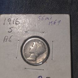 1916 s Mercury Head Dime..Key Date Mint