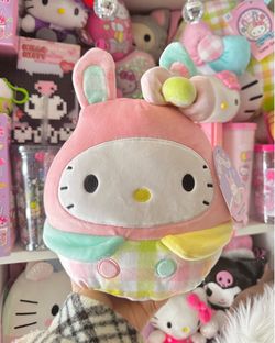 Hello Kitty 10” Squishmallow Easter 2023 Bunny Pastel Plush Sanrio NWT