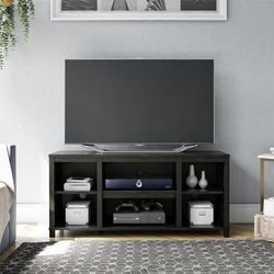 Mainstays Parsons TV Stand for TVs up to 50", Black Oak Black Oak - 45.38" x 45.47" x 20.87"