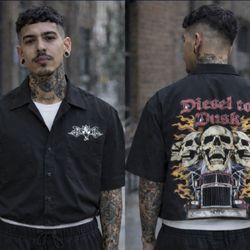 Lethal Threat MENS CROPPED Work Shirt