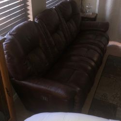 Leather Sofa And Recliner 