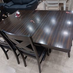 *Weekend Special*---Kelly Classic Wood Dining Table Sets W/4 Chairs And Bench---Delivery And Easy Financing Available👍