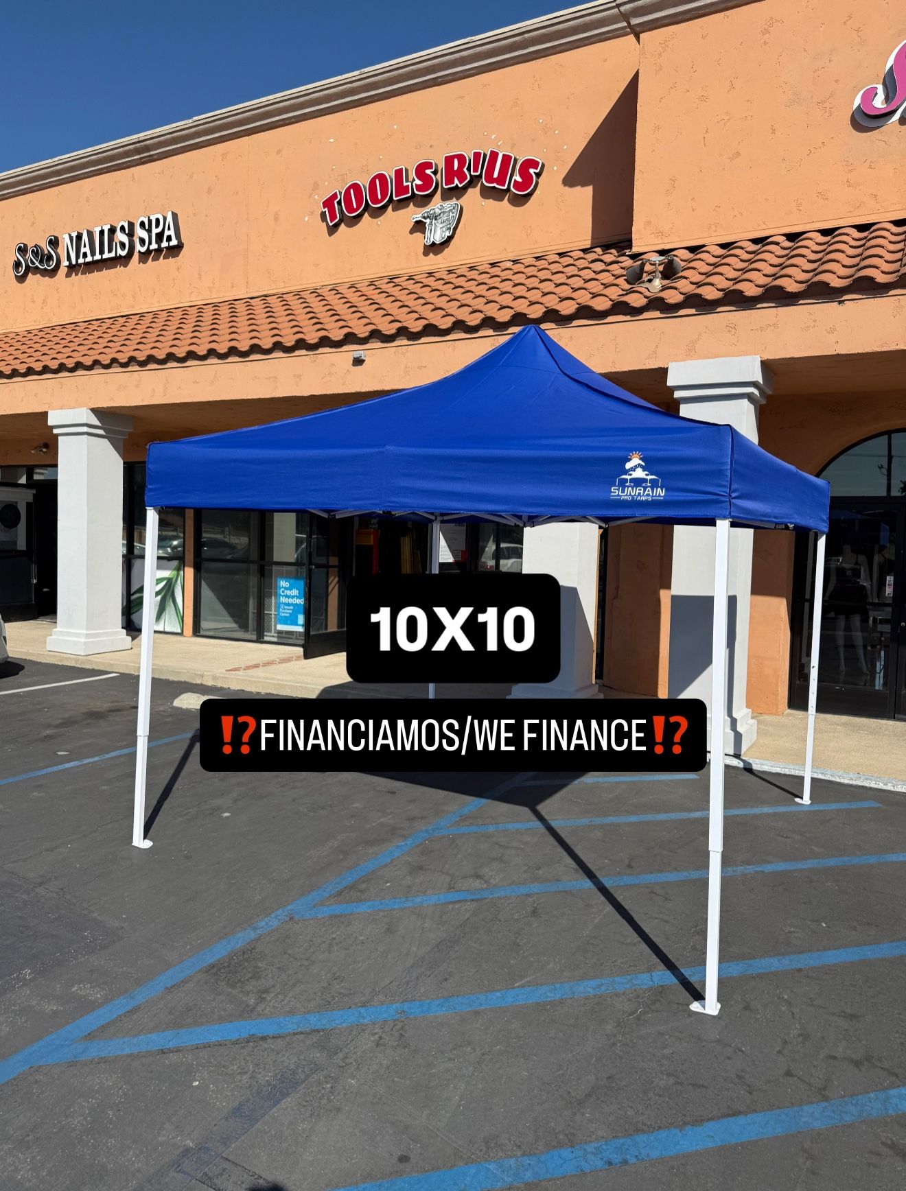 SUNRAIN 10X10 Heavy Duty Canopy(BLUE)**(FINANCIAMOS/WE FINANCE)**