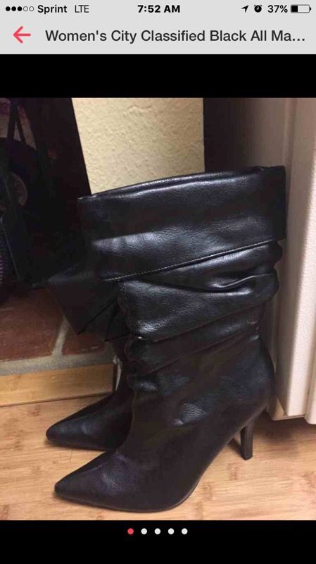 City classified black booties 8 M
