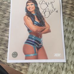 AEW Skye Blue Signed Poster