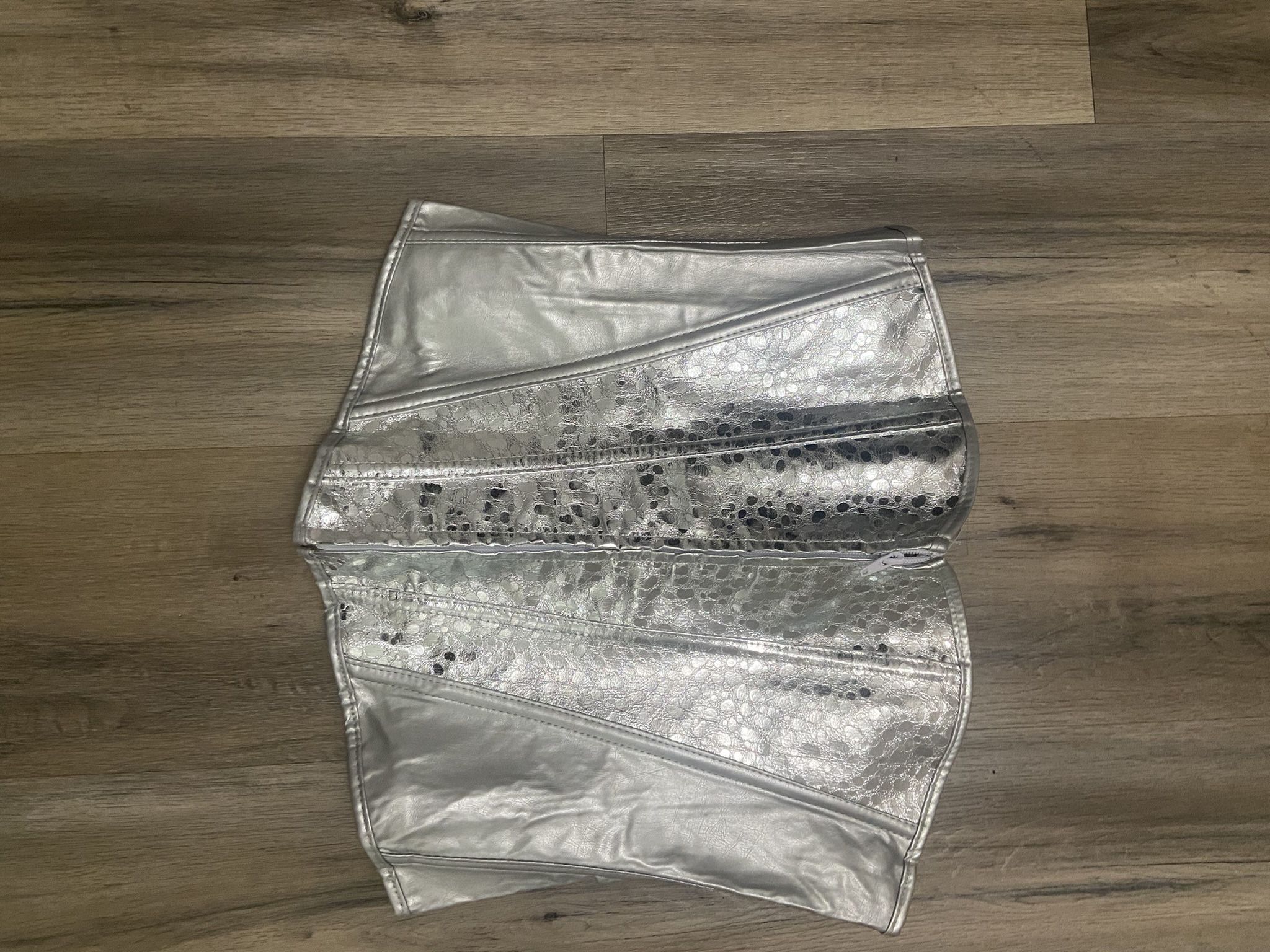 XL silver Corset