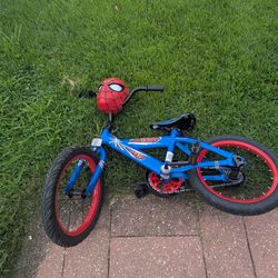 Spider Man 12" Bicycle With Matching Helmet
