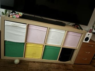 IKEA TV stand and  Cube Storage 