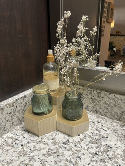 Gold 3 Tier Bathroom Decor Holder