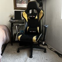 Black And Gold Gaming Chair
