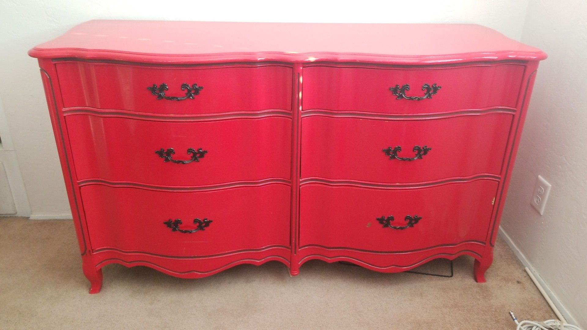 Vintage Red Dresser