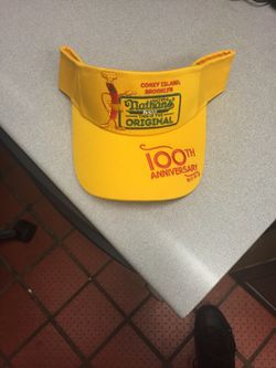 Nathan's Famous 100th anniversary visor