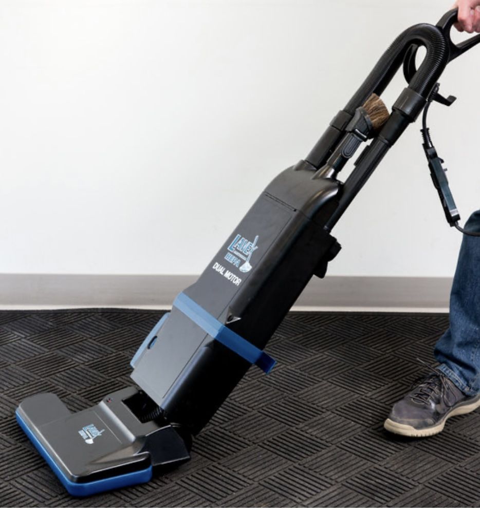 Lavex Janitorial 15" Dual Motor Upright Bagged Vacuum Cleaner
