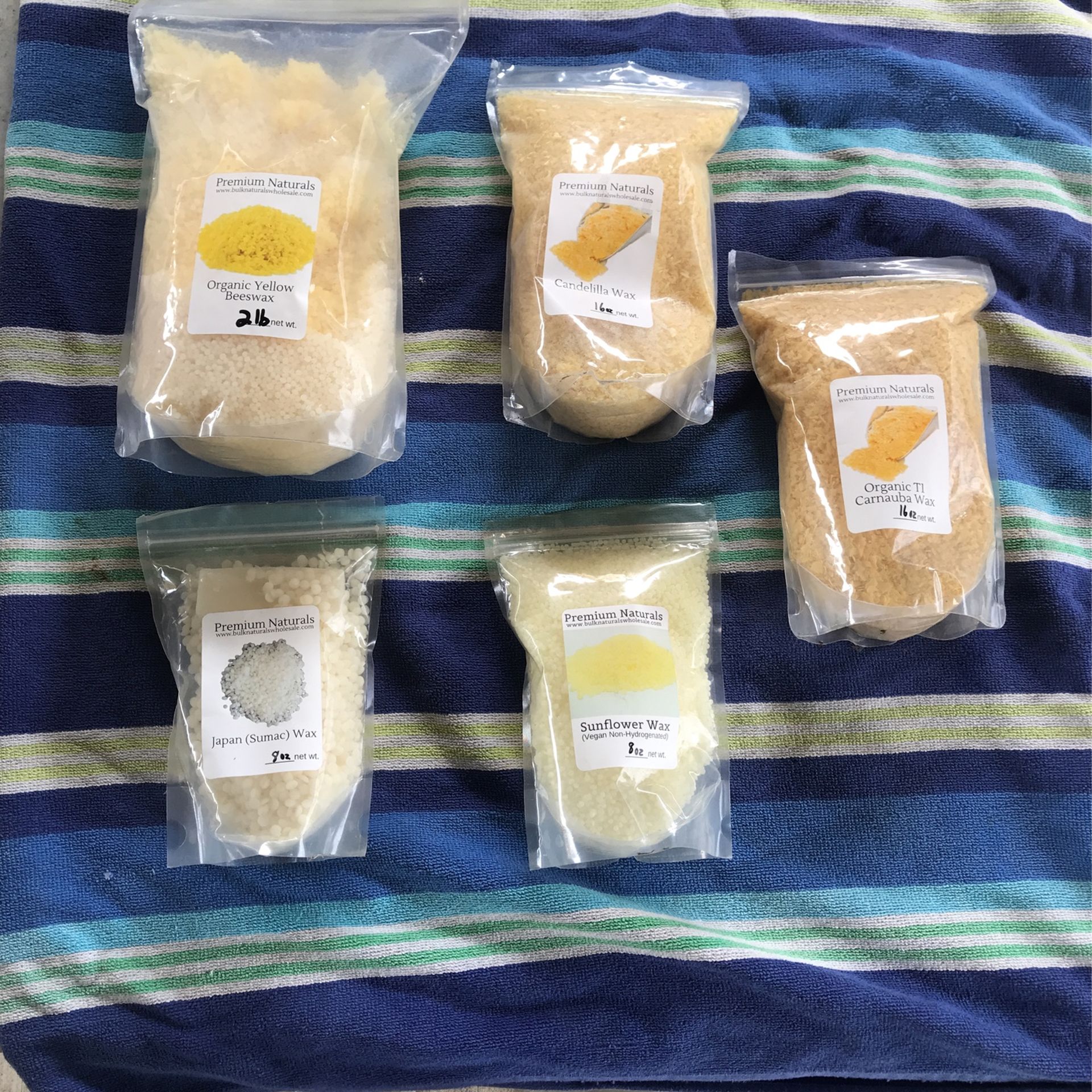 All Types of Natural Wax