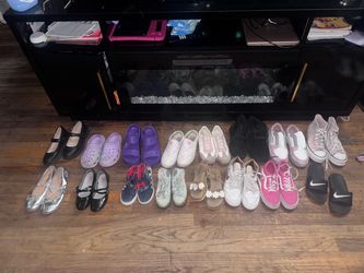 Kids Girls Shoe Lot – 13 Pairs Mixed Styles