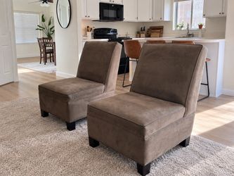 Set of 2 olive green Upholstered Accent Chairs