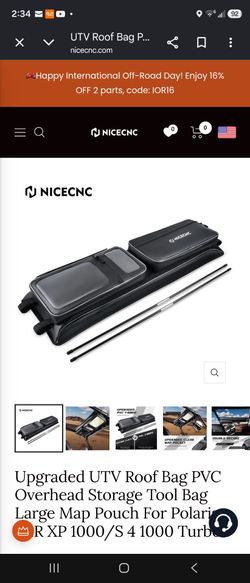 Side by Side overhead storage.bag