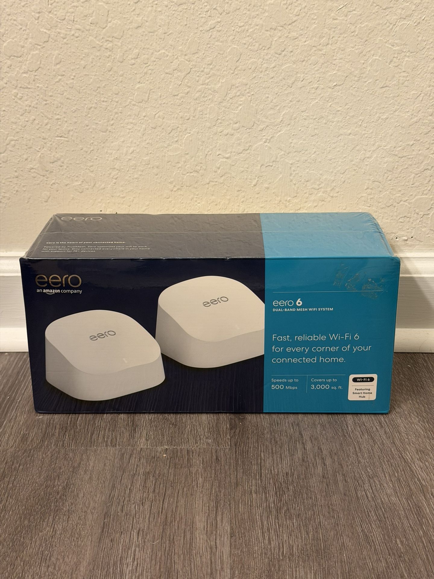eero 6 Dual-Band Mesh Wi-Fi 6 System (2-pack): Smartphone Controlled, 500 Mbps Wireless Technology