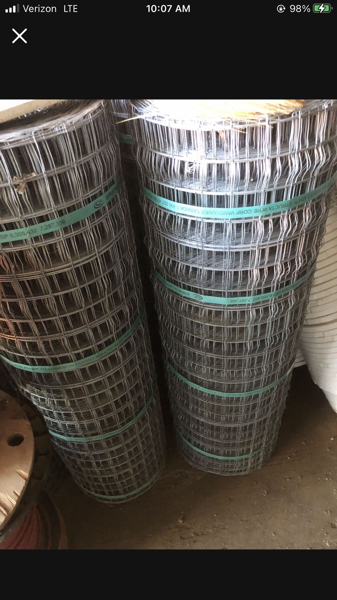 Wire Mesh 4x150” $100 Each