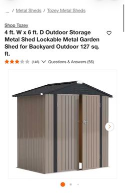 6x4 metal shed