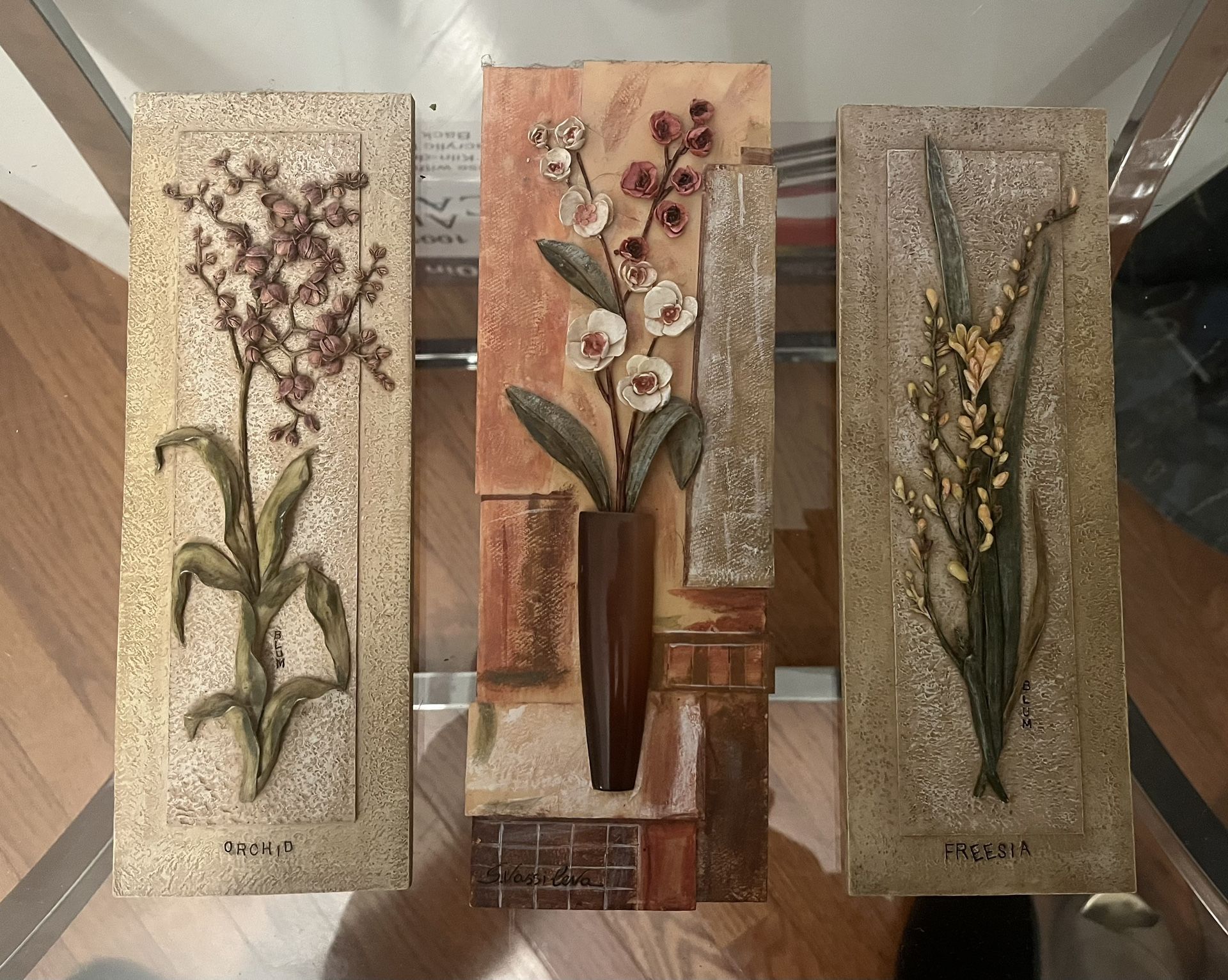 3 Piece Floral Wall Art