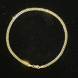 10” 14K Curb Ankle Bracelet